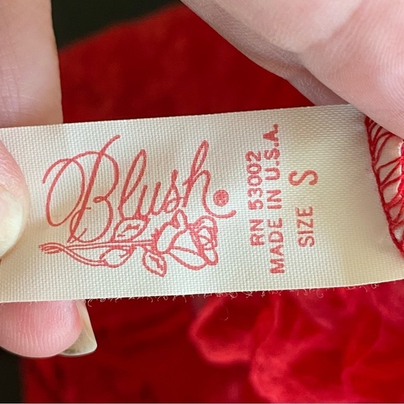 Vintage 80s Blush Lace Red Teddy Made In USA Size Small S Stretch Lingerie - Picture 6 of 7
